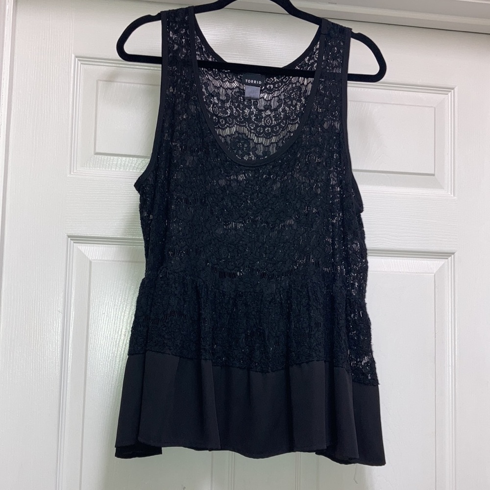 Torrid Black Lace Top